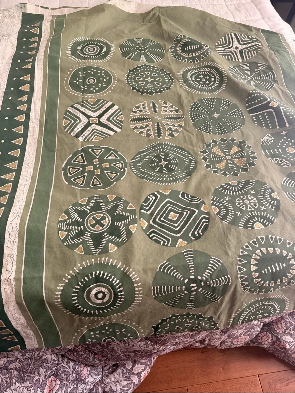 Tribal Textiles Hand painted and dyed table cloth